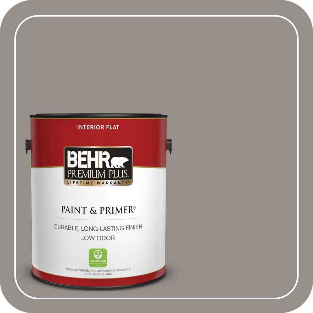 BEHR PREMIUM PLUS 1 gal. #QE-59 Water Tower Flat Low Odor Interior Paint & Primer