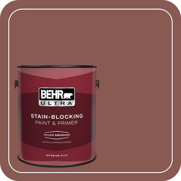 BEHR ULTRA 1 gal. #MQ1-20 Rust Extra Durable Flat Interior Paint & Primer (2)