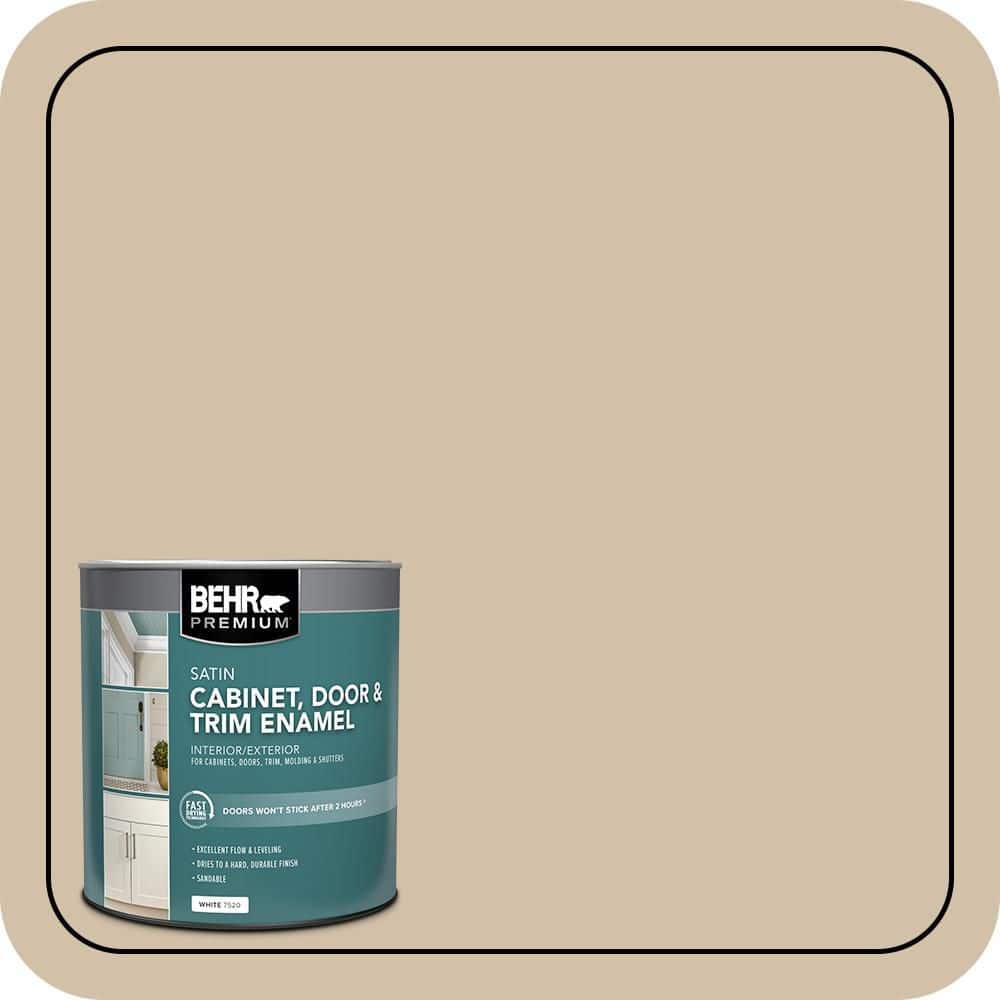 BEHR PREMIUM 1 qt. #PPU7-08 Baja Satin Enamel Interior/Exterior Cabinet, Door & Trim Paint