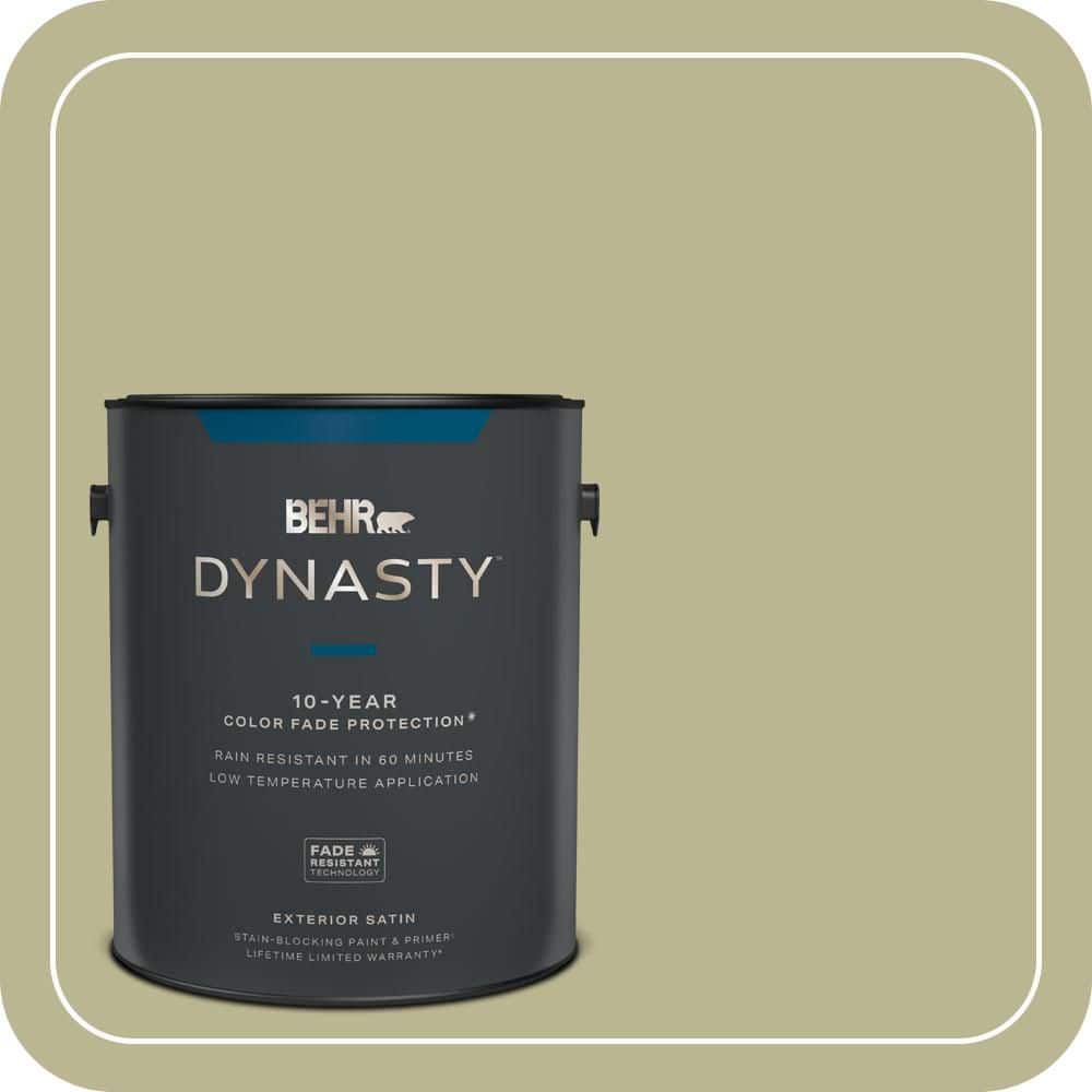 BEHR DYNASTY 1 gal. #MQ6-56 Lichen Satin Enamel Exterior Stain-Blocking Paint & Primer
