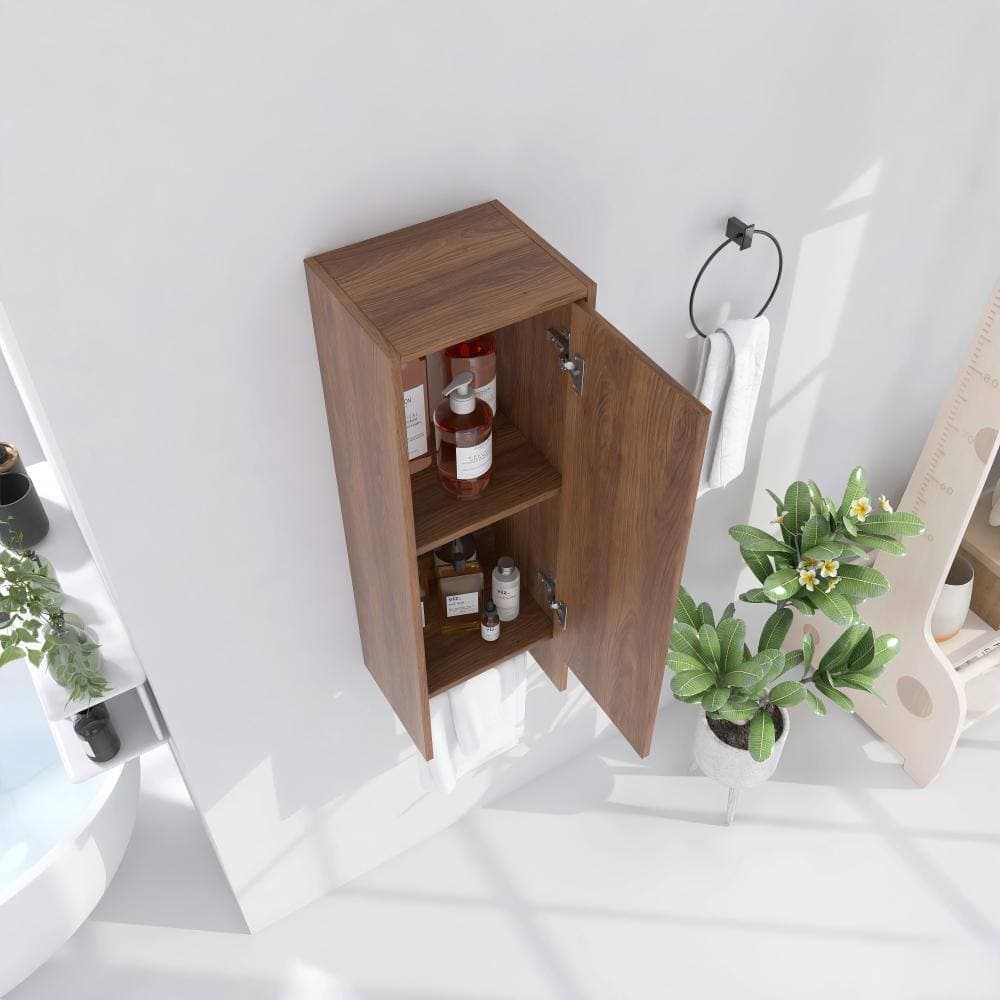 UPIKER 12 Inch Wall Mounted Side Cabinet With Soft Closing Door, Internal Shelf and Towel Rack (3)