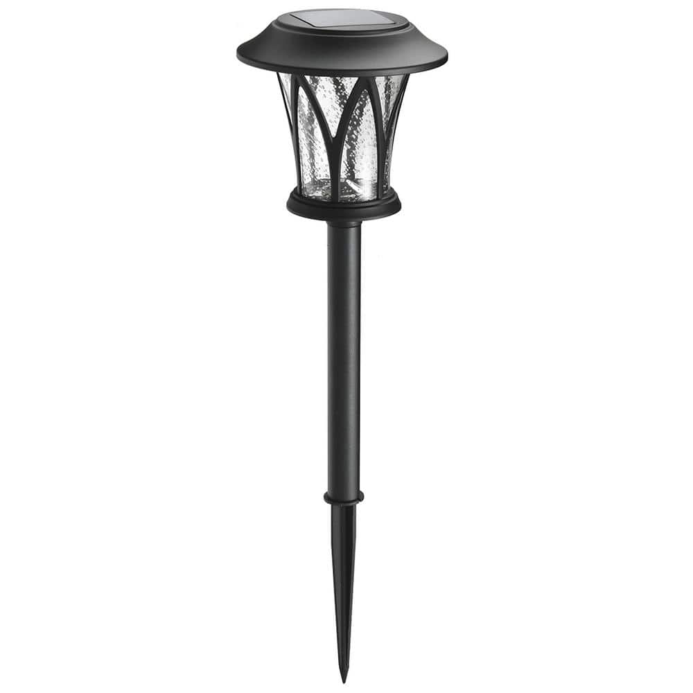 Hampton Bay Naples Black Solar Integrated LED Weather Resistant Path Light (3)