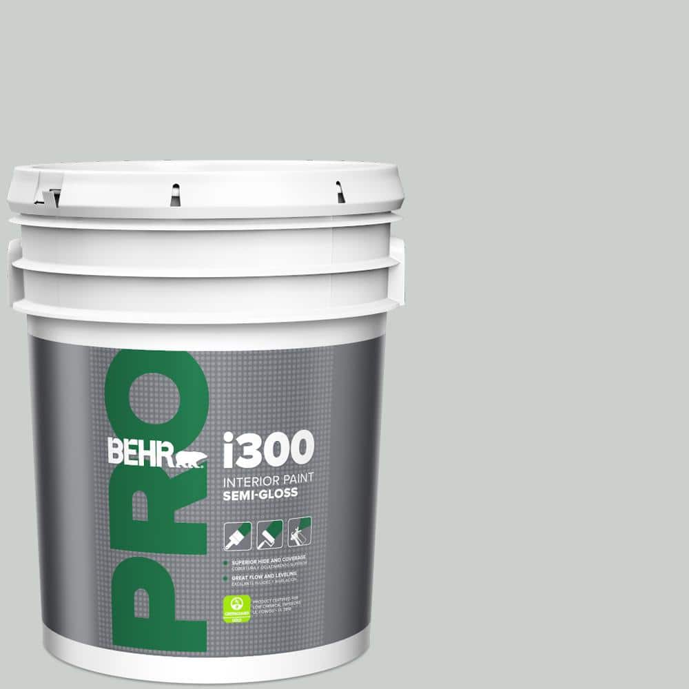 BEHR PRO 5 gal. #HDC-MD-06G Sparkling Silver Semi-Gloss Interior Paint