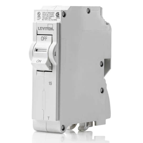 Leviton Standard 1-Pole 15 Amp, 120-Volt, Thermal Magnetic Branch Circuit Breaker (2)