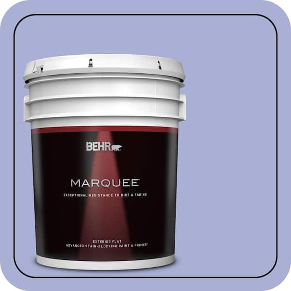 BEHR MARQUEE 5 gal. #MQ4-30 Lavender Wash Flat Exterior Paint & Primer (2)