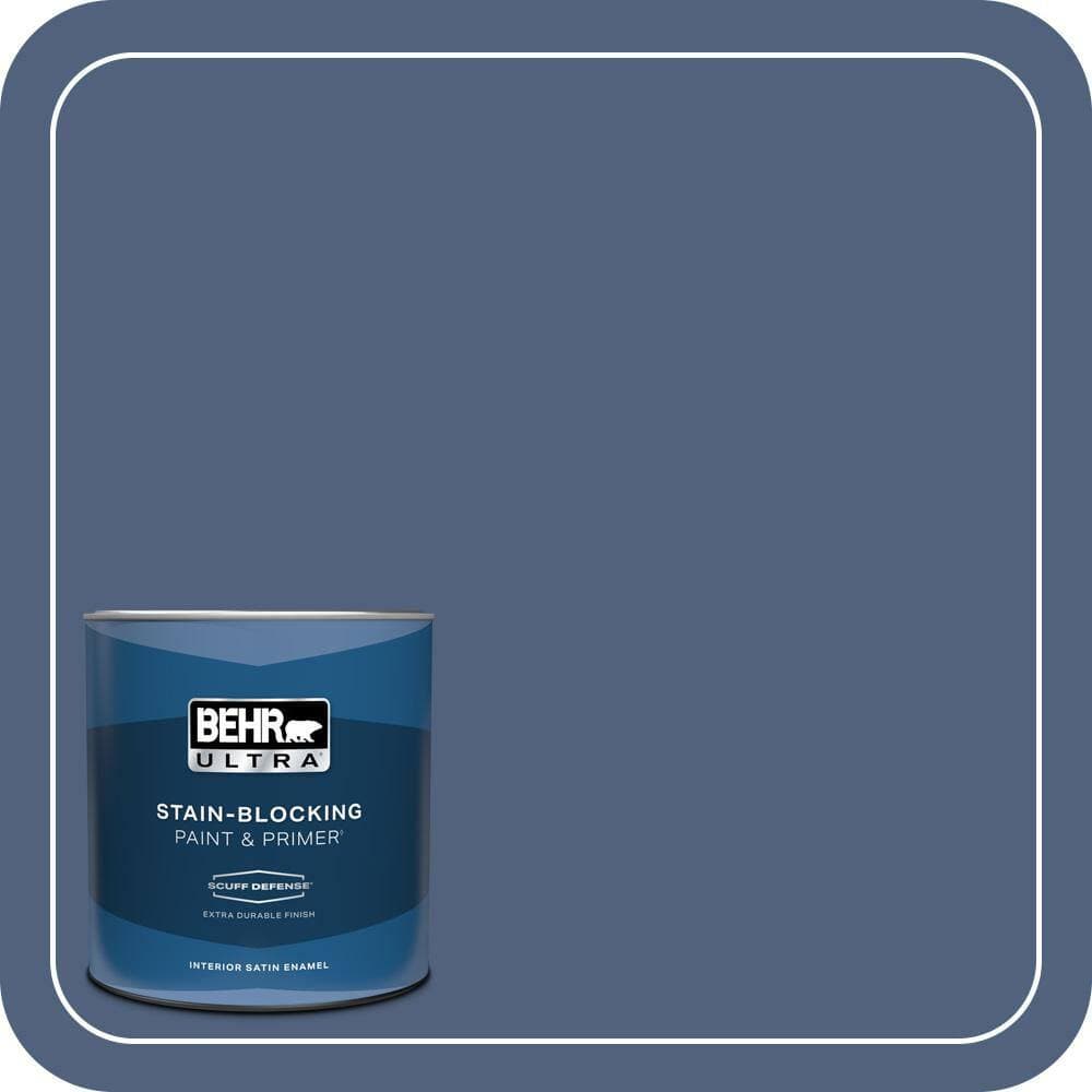 BEHR ULTRA 1 qt. #590F-6 Mesmerize Extra Durable Satin Enamel Interior Paint & Primer