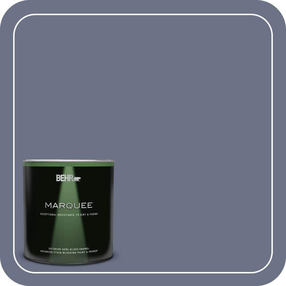 BEHR MARQUEE 1 qt. #PPU16-17 Blue Aura Semi-Gloss Enamel Exterior Paint & Primer (1)