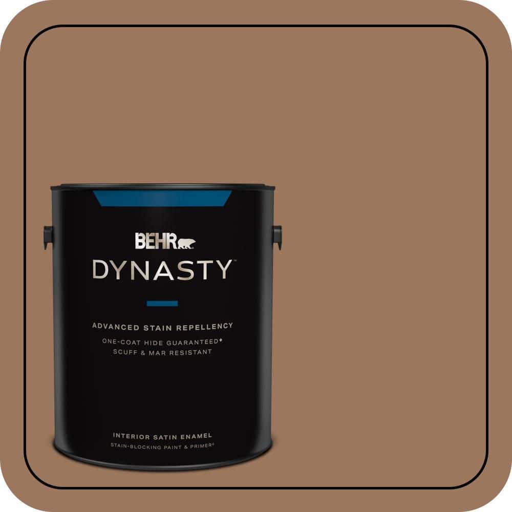 BEHR DYNASTY 1 gal. #S220-6 Baked Sienna One-Coat Hide Satin Enamel Interior Stain-Blocking Paint and Primer