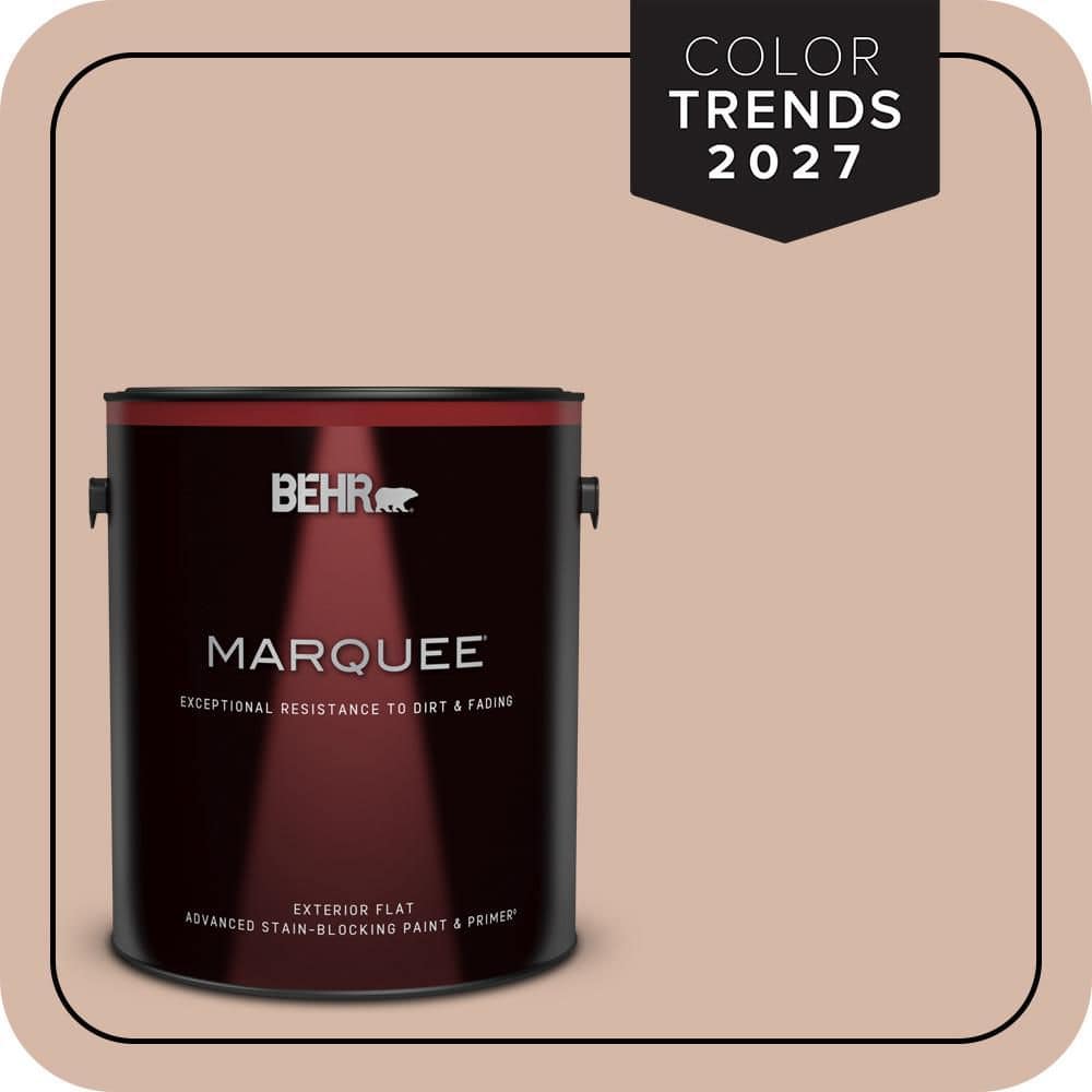 BEHR MARQUEE 1 gal. #S190-3 Sedona Pink Flat Exterior Paint & Primer (1)