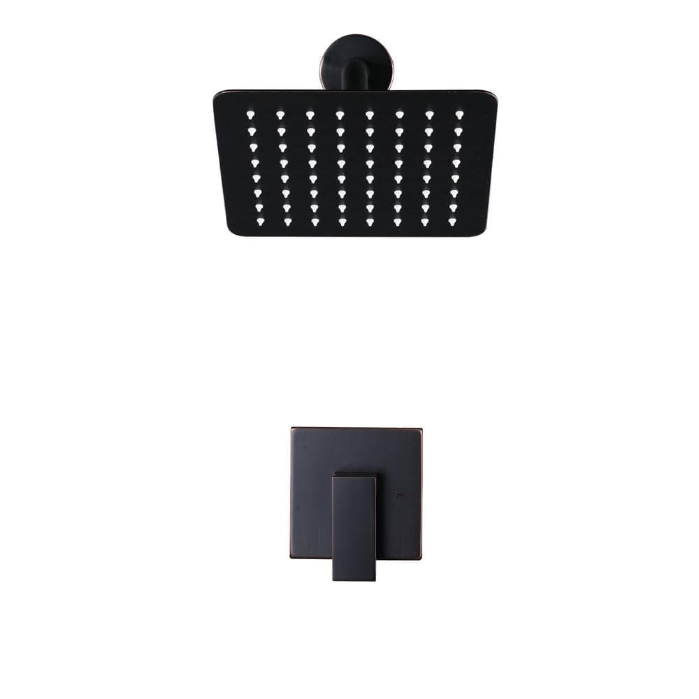 WOWOW Single Handle 7-Spray Patterns Shower Faucet 1.8 GPM with Corrosion Resistant in. Oil Rubbed Bronze (1)