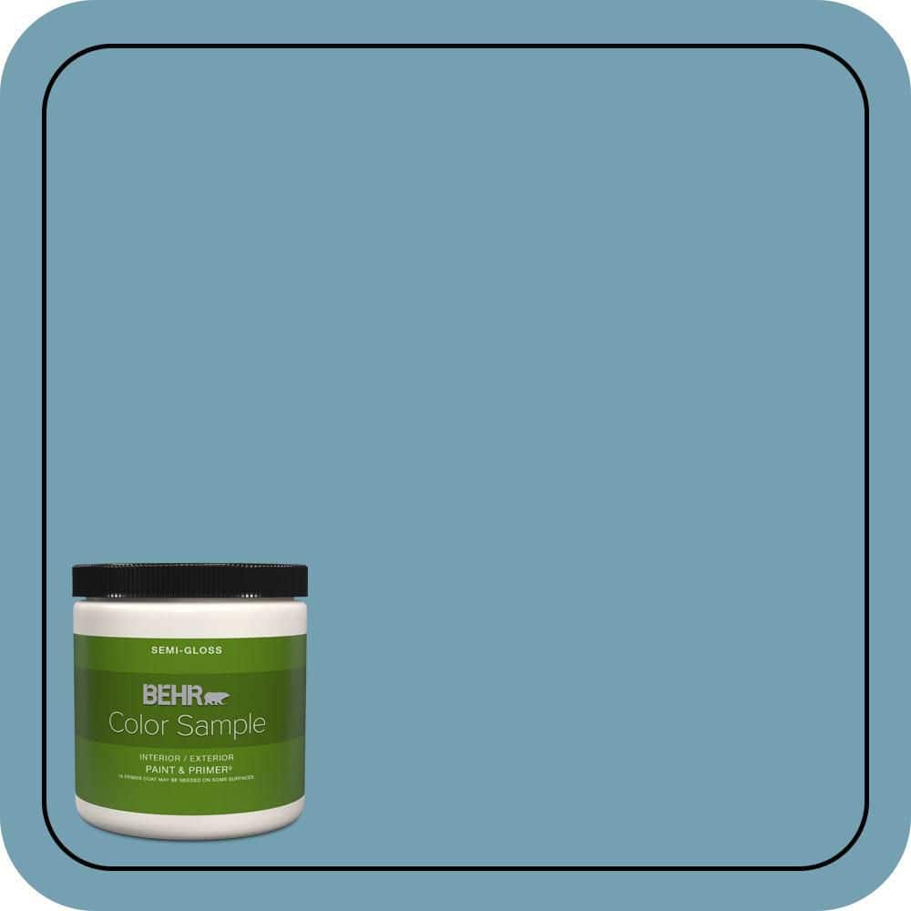 BEHR PREMIUM PLUS #S480-4 Saga Blue Interior/ & Primer Color Sample (1)