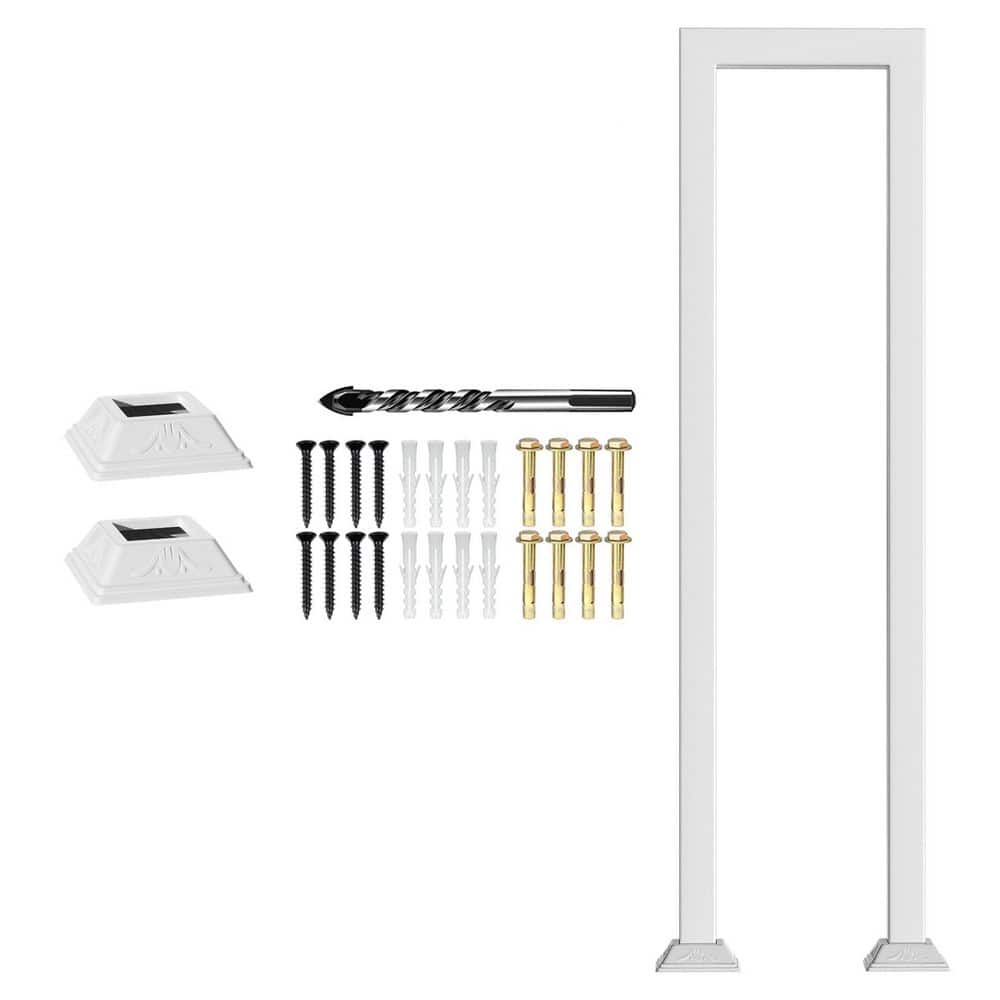 Unbranded 36IN Galvanized Steel Handrail for Cable Railing System Indoor Outdoor White Metal Stair Guardrail with Cover (1)