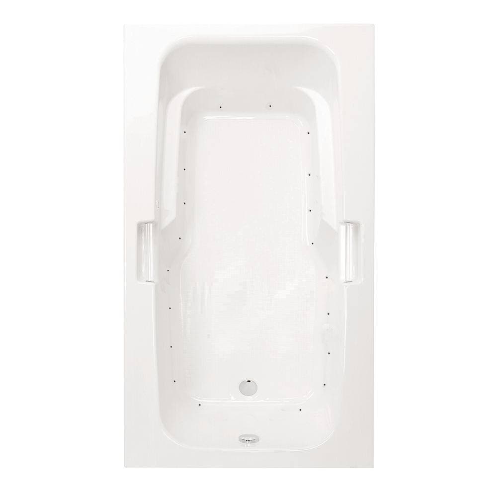 Aquatic Montrose I 60 in. Acrylic Reversible Drain Rectangular Drop-In Air Bath Tub in White (2)