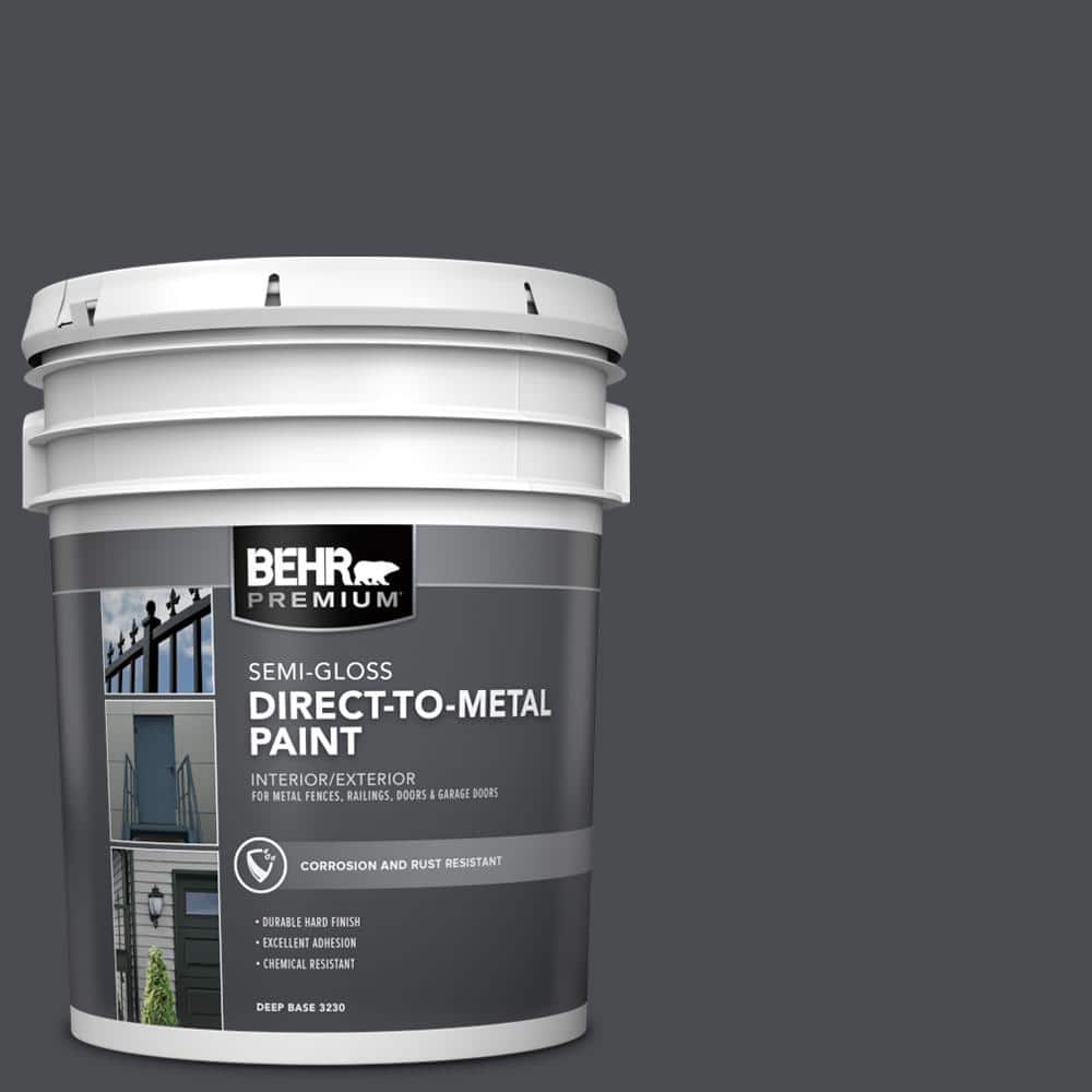 BEHR PREMIUM 5 gal. #N500-7 Night Club Semi-Gloss Direct to Metal Interior/Exterior Paint (1)