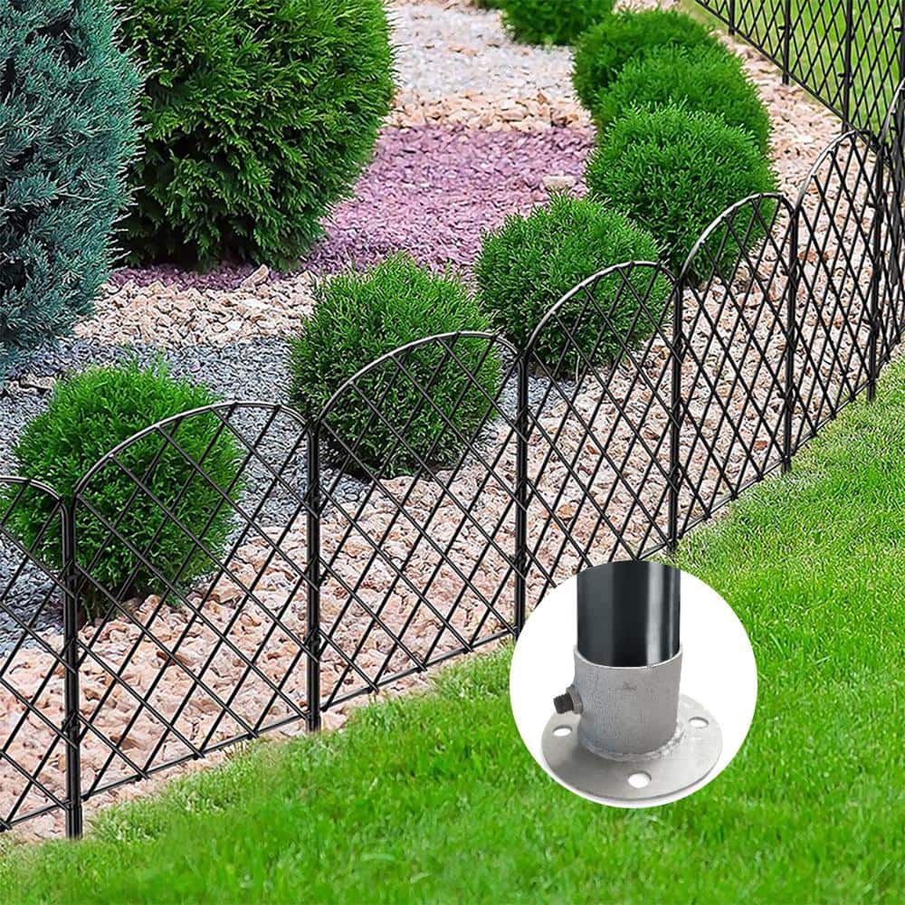 Wellco Iron Fence Post Base for 1.9 Inch Round Post, 2 Pack, with 10 Sets of Screws (2)