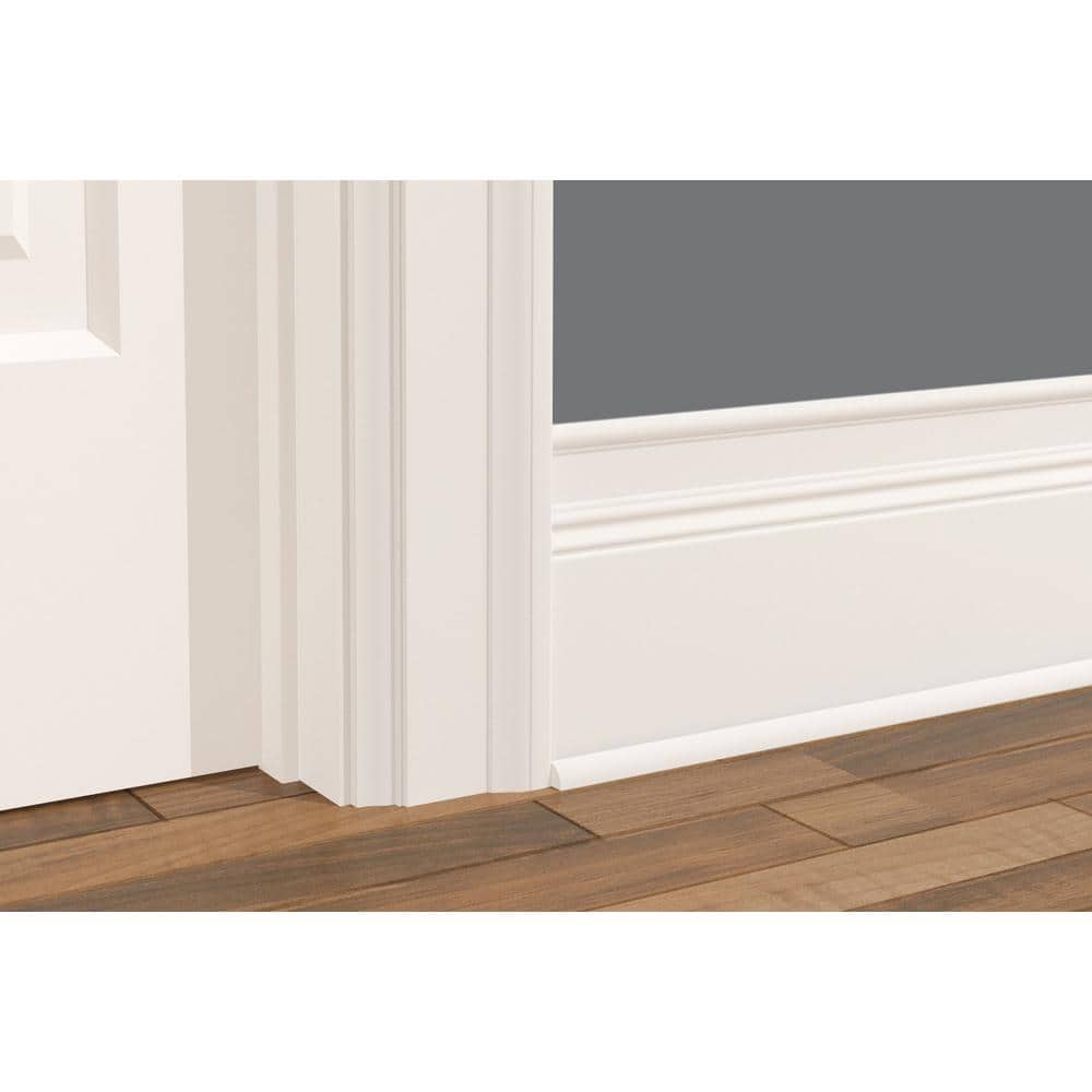 Alexandria Moulding 7/16 in. D x 11/16 in. W x 96 in. L Pine Wood Finger-Joint Shoe Baseboard Moulding Pack (10-Pack) (2)