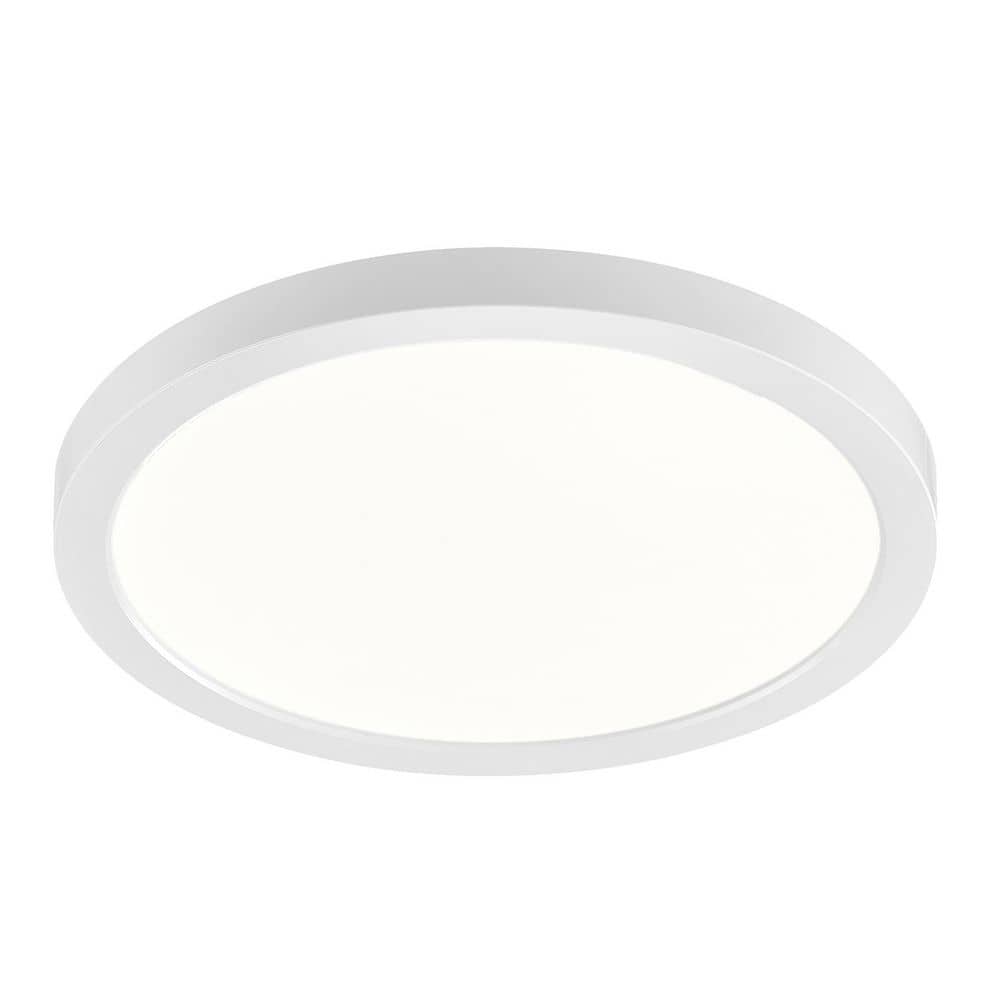 Commercial Electric Flex Install Disklight 14 in. White Indoor Integrated LED Recessed Ceiling Light Flush Mount 5CCT and 1540 Lumens (2)