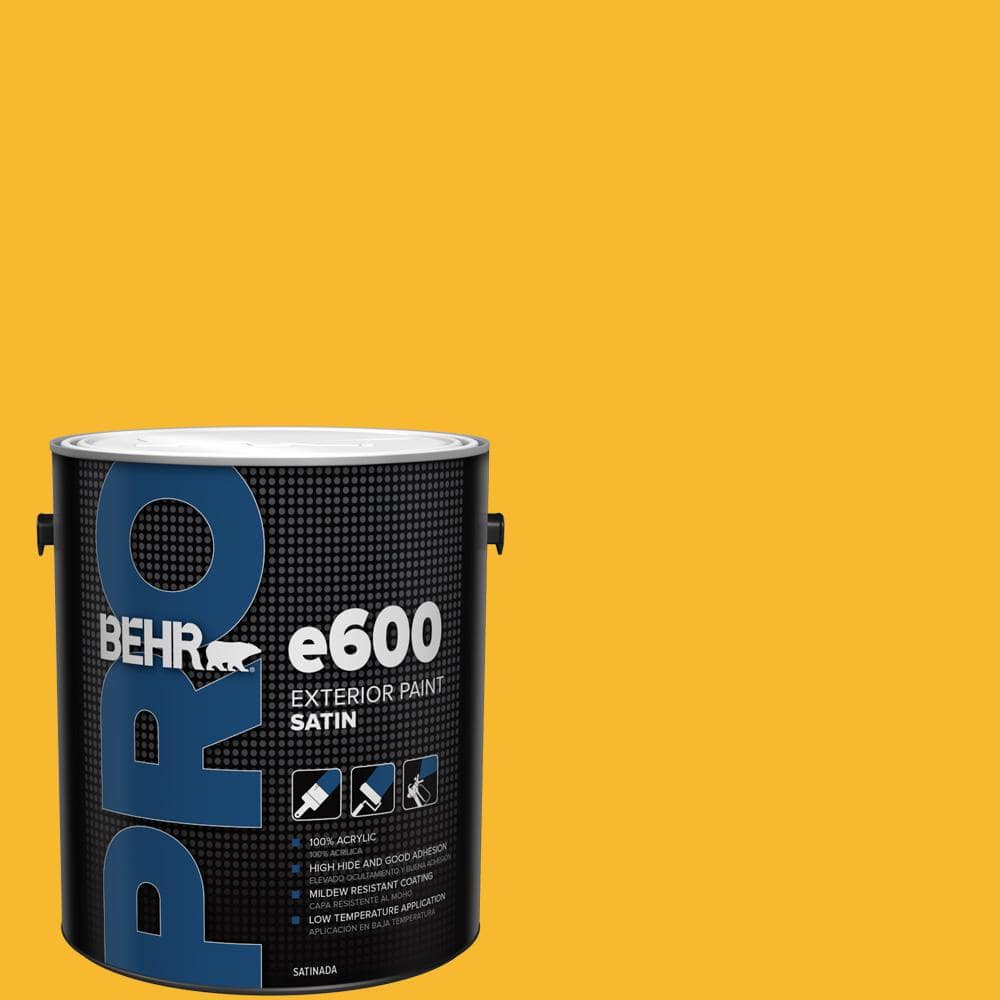 BEHR PRO 1 gal. #HDC-MD-02A Yellow Groove Satin Exterior Paint