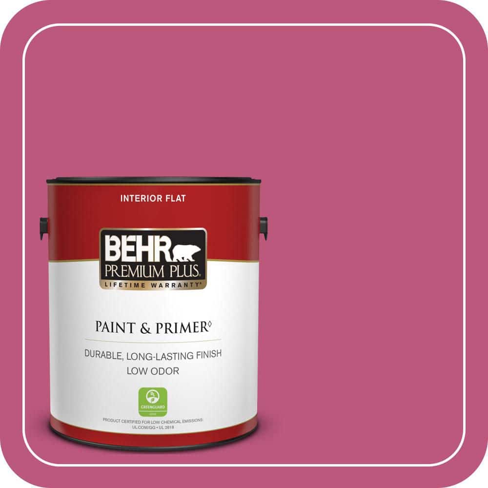 BEHR PREMIUM PLUS 1 gal. #S-G-100 Tutti Frutti Flat Low Odor Interior Paint & Primer