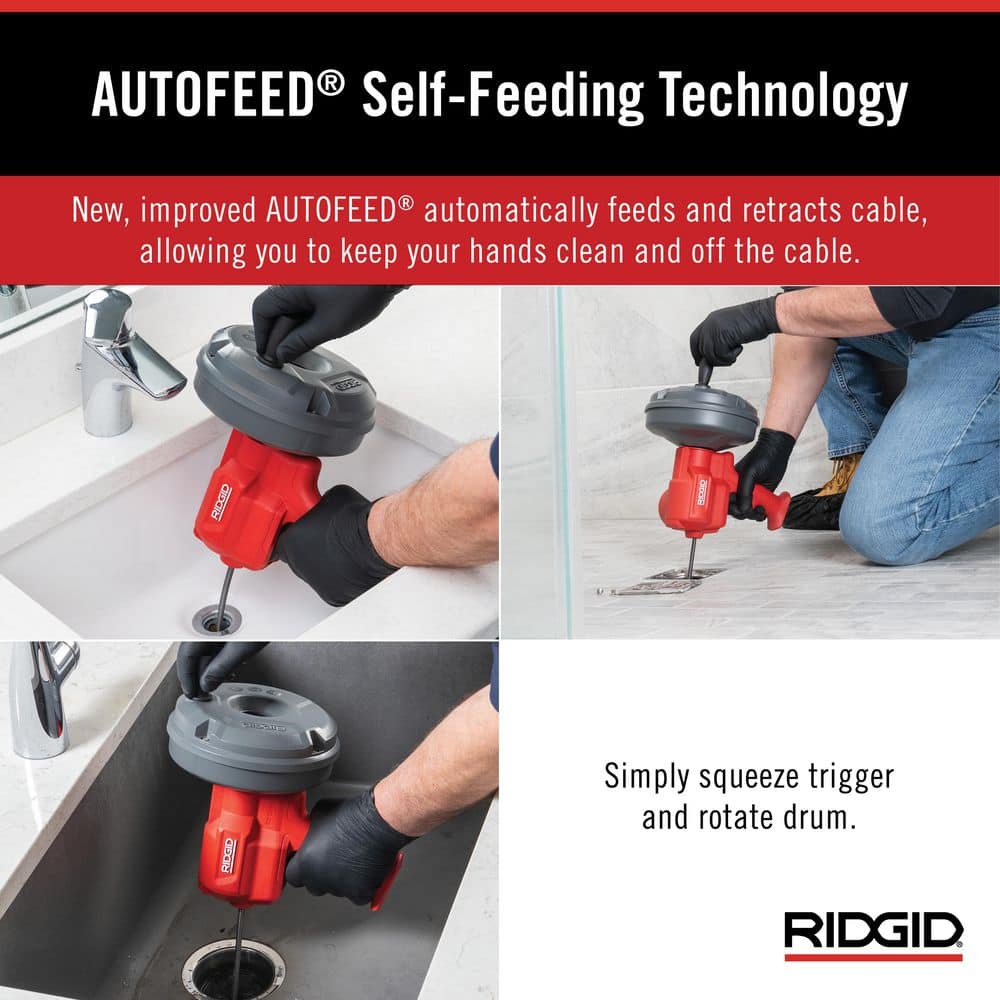 RIDGID EZ SPIN Drain Cleaning Snake Auger (3)