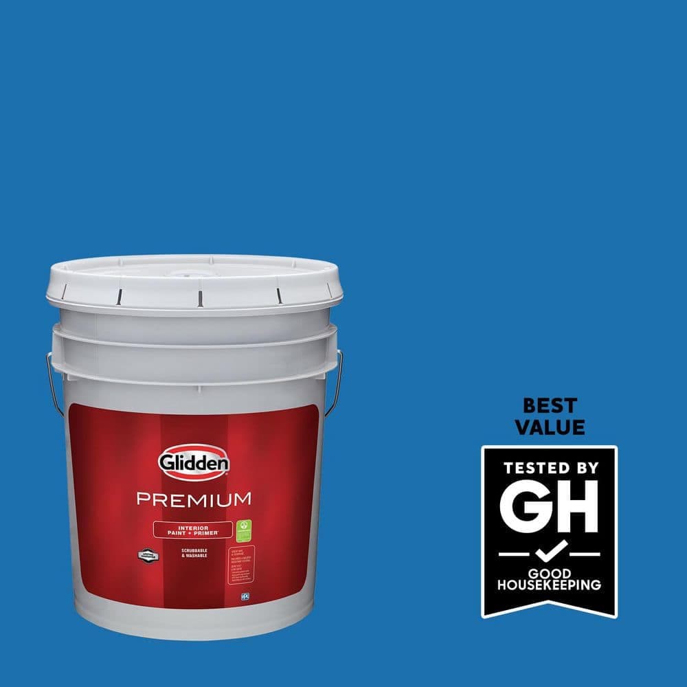 Glidden Premium 5 gal. PPG1242-6 Planetarium Satin Interior Latex Paint