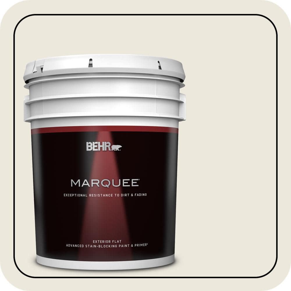BEHR MARQUEE 5 gal. #N330-1 Milk Paint Flat Exterior Paint & Primer