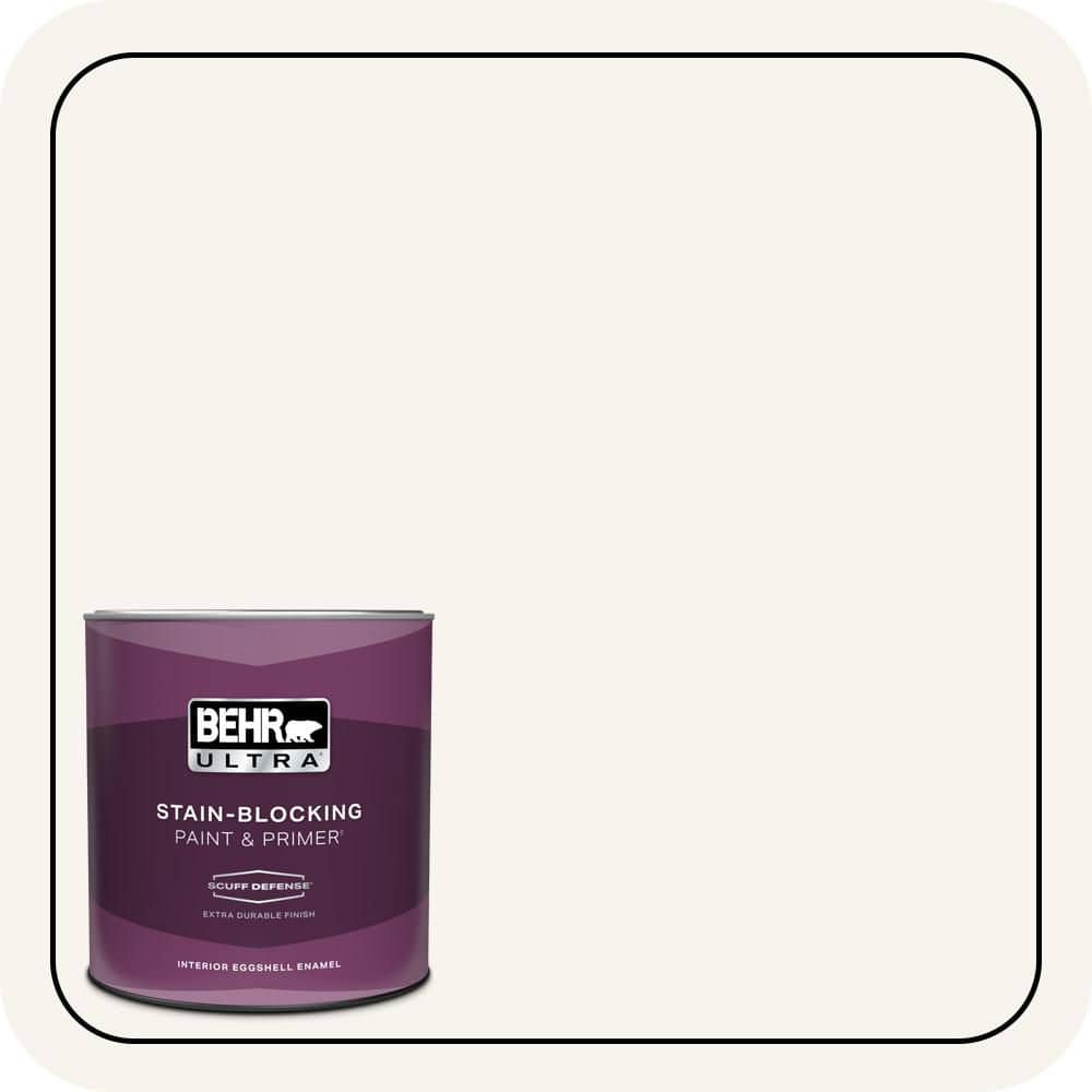 BEHR ULTRA 1 qt. #PWN-10 Decorator White Extra Durable Eggshell Enamel Interior Paint & Primer