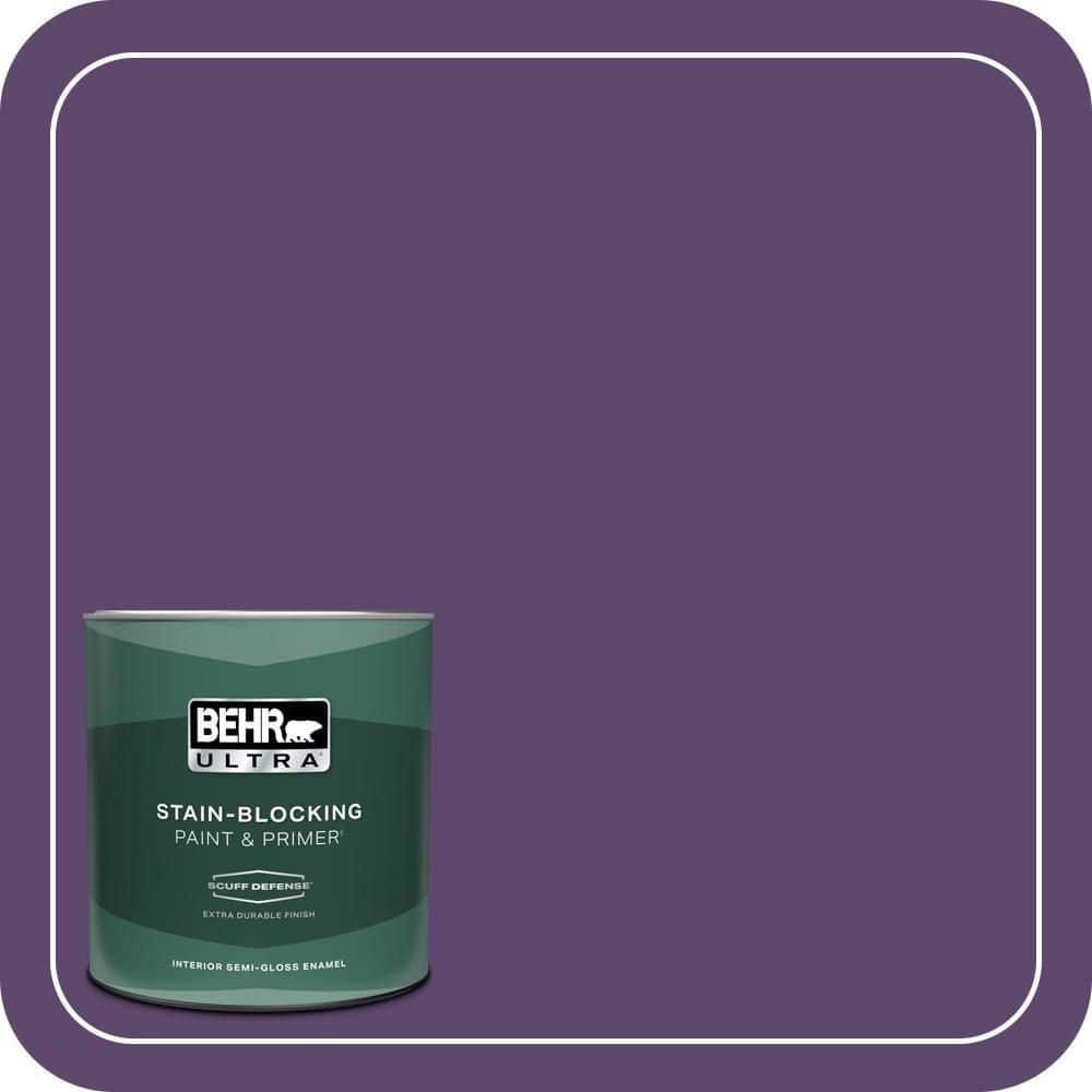 BEHR ULTRA 1 qt. #S-G-660 Wild Grapes Extra Durable Semi-Gloss Enamel Interior Paint & Primer