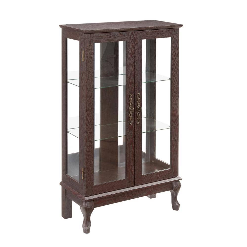 COWLOWN 25.99 in. W x 11.81 in. D x 43.79 in. H Bathroom Dark Brown Linen Cabinet (1)