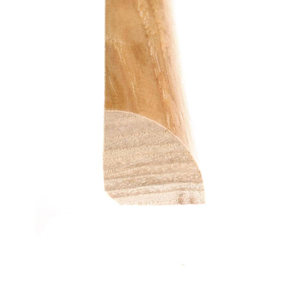 ROPPE Quarter round unfinished 0.75 in. T x . 75 in. W x 78 in. L Solid Light Matte Hardwood Trim (3)