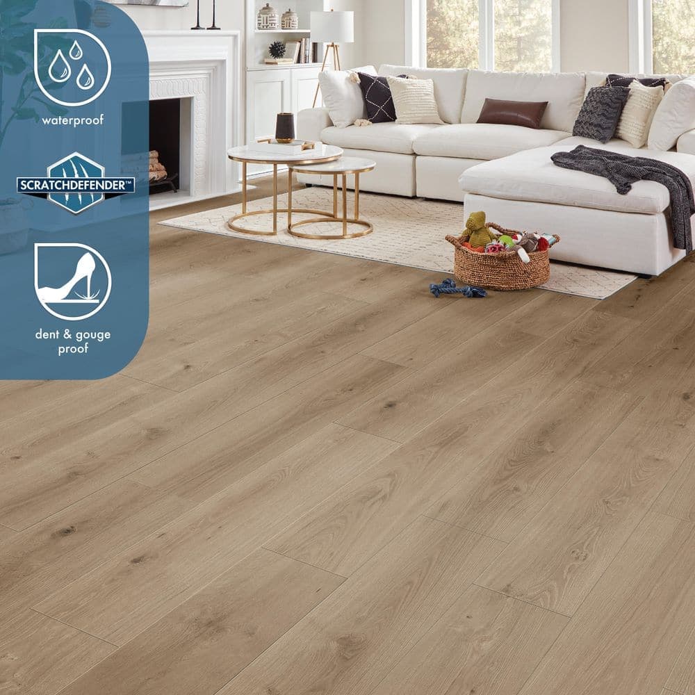 Lifeproof Emerald Lake Oak 9.44 in W x 47.64 in L Waterproof Hybrid Resilient Flooring(25.01 sq. ft/case) (4)