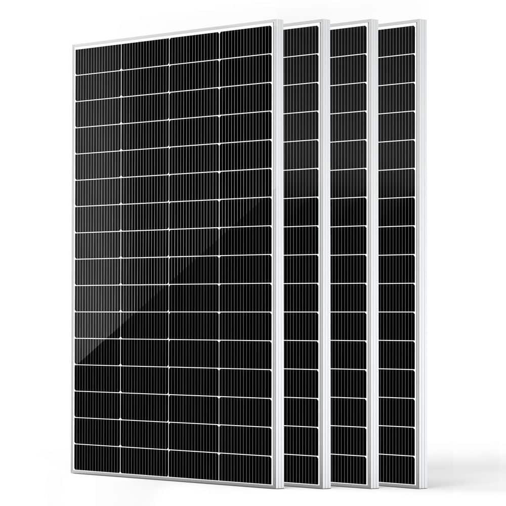 HQST 4-Piece 200-Watt N-Type 16BB Monocrystalline Solar Panel 800-Watt Compact Lightweight Backup Power for RV Cabin
