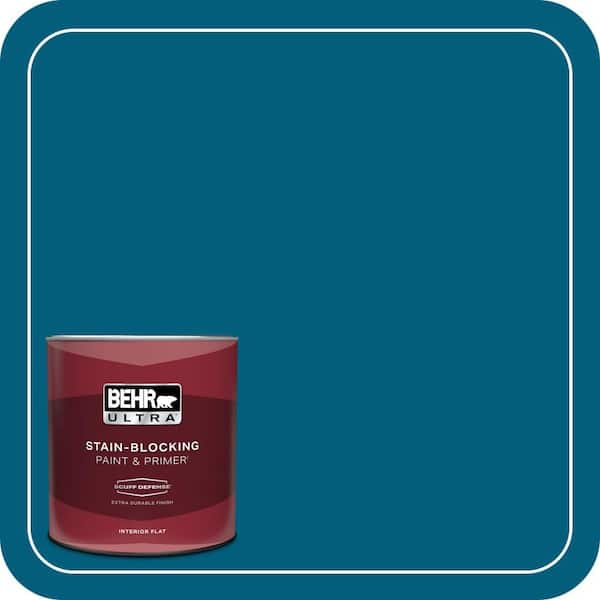 BEHR ULTRA 1 qt. #MQ5-62 Blue Edge Extra Durable Flat Interior Paint & Primer (2)