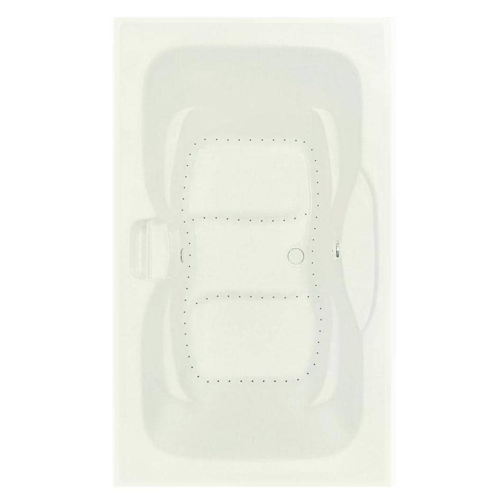 Aquatic Serenity 1 - 72 in. Rectangular Bathtub with Center Drain in Acrylic Drop-in DriftBath and Chromotherapy Biscuit (1)
