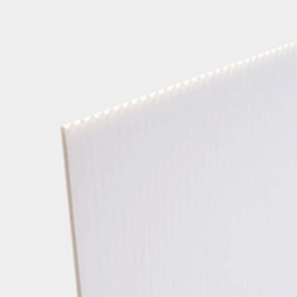 Coroplast 36 in. x 72 in. x 0.157 in. (4mm) White Corrugated Twinwall Plastic Sheet (2)