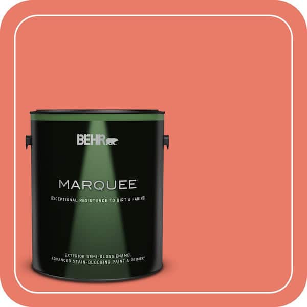 BEHR MARQUEE 1 gal. #P180-5 Watermelon Slice Semi-Gloss Enamel Exterior Paint & Primer (2)