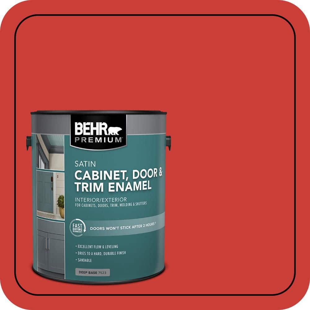 BEHR PREMIUM 1 gal. #P170-7 100 Mph Satin Enamel Interior/Exterior Cabinet, Door & Trim Paint