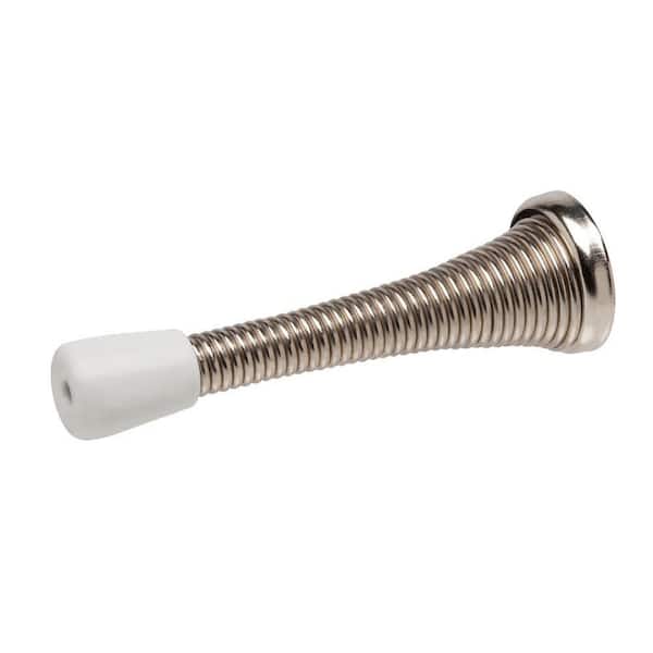 Everbilt 4 in. Satin Nickel Spring Door Stop (2)