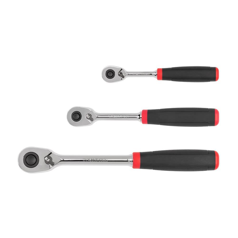 TEKTON 1/4 in., 3/8 in., 1/2 in. Drive Quick-Release Comfort Grip Ratchet Set (3-Piece) (2)