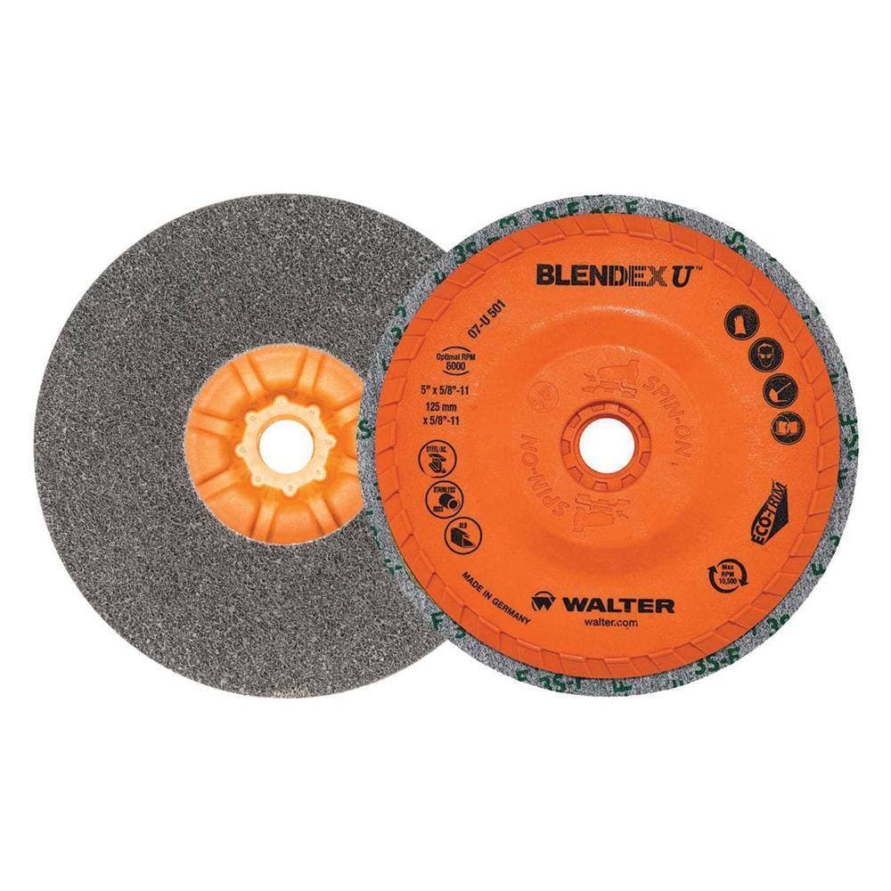 WALTER SURFACE TECHNOLOGIES Blendex U 5 in. x 5/8 in.-11 in. Cup Disc (Pack of 5)