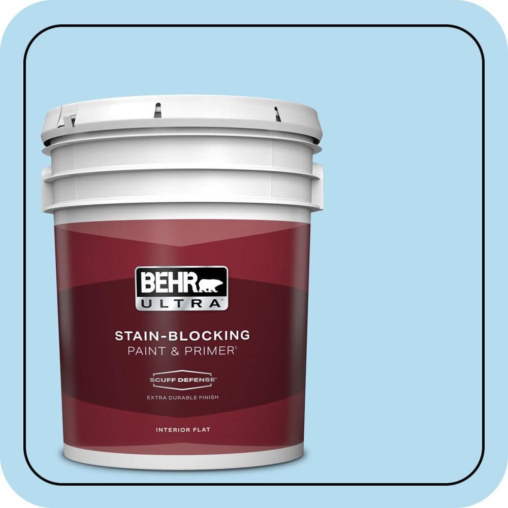 BEHR ULTRA 5 gal. #P500-2 Seashore Dreams Extra Durable Flat Interior Paint & Primer