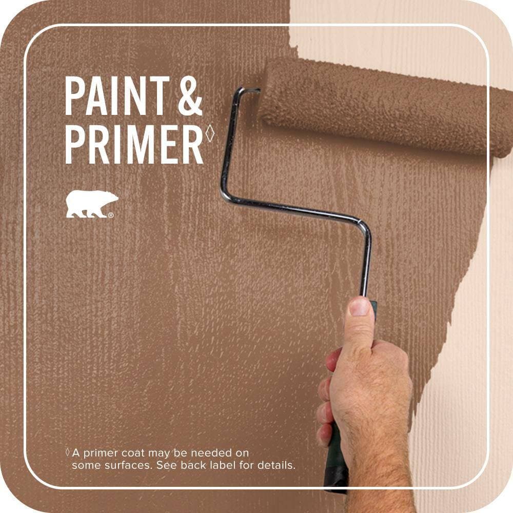 BEHR PREMIUM PLUS 1 qt. #PMD-88 Sorrel Brown Flat Exterior Paint & Primer (3)