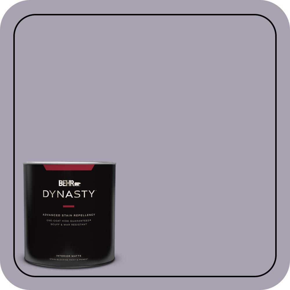 BEHR DYNASTY 1 Qt. #N560-3 Luxe Lilac One-Coat Hide Matte Interior Stain-Blocking Paint & Primer