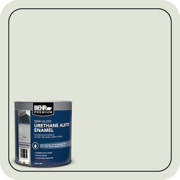 BEHR PREMIUM 1 qt. #S390-1 Sounds of Nature Semi-Gloss Enamel Urethane Alkyd Interior/Exterior Paint (2)