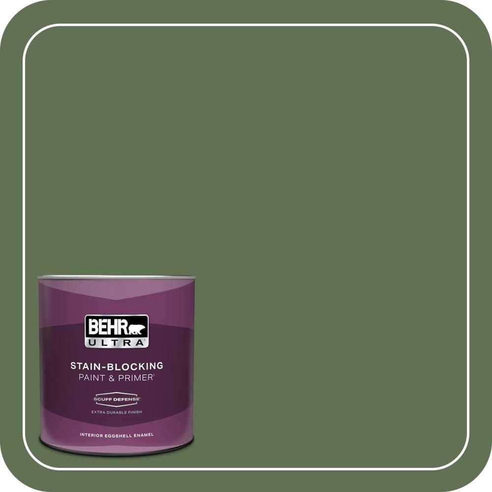 BEHR ULTRA 1 qt. #QE-39 Willow Leaf Extra Durable Eggshell Enamel Interior Paint & Primer