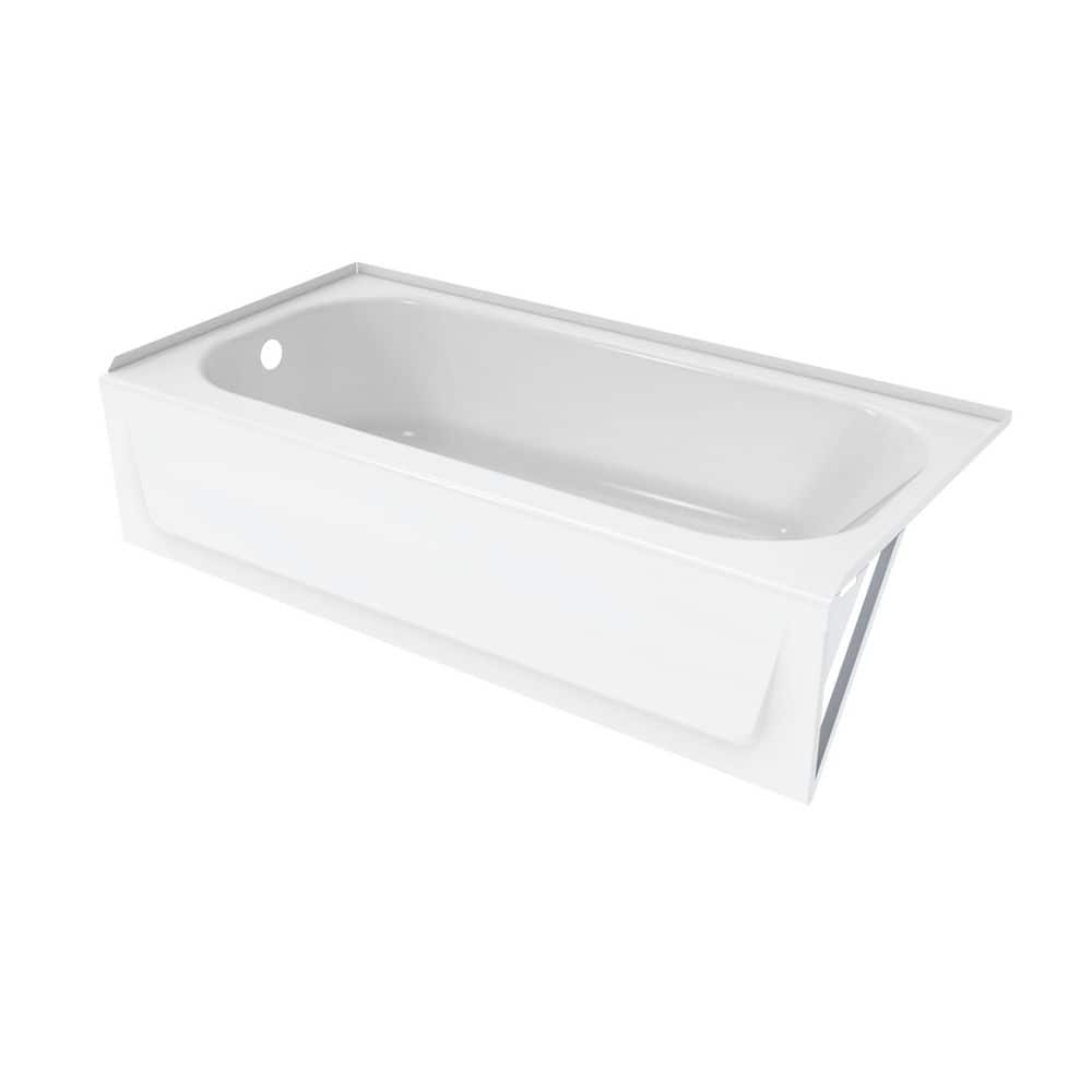 Bootz Industries Bootzcast 60 in. x 30 in. Soaking Alcove Bathtub with Left Drain in White (4)
