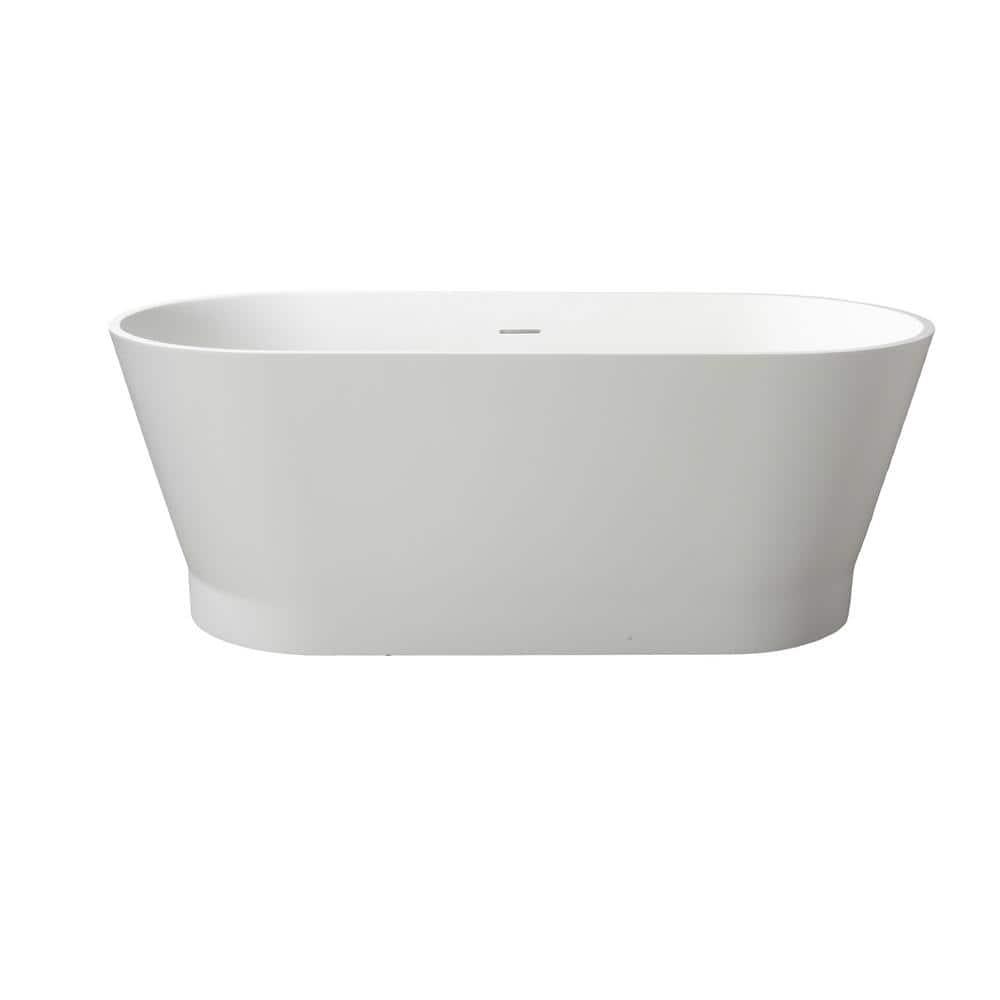 Barclay Products Orfeo 59 in. Resin Flatbottom Non-Whirlpool Bathtub in Gloss White (1)