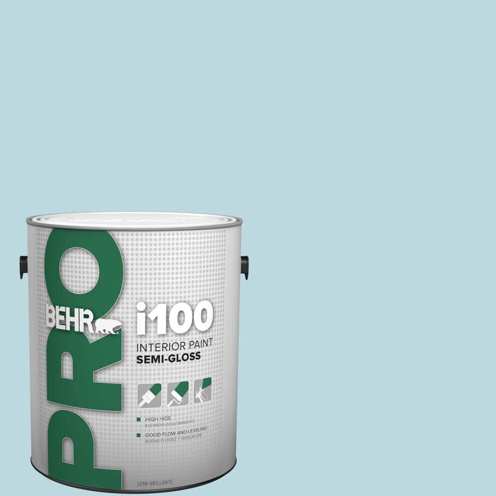 BEHR PRO 1 gal. #S460-1 Air Blue Semi-Gloss Interior Paint (1)