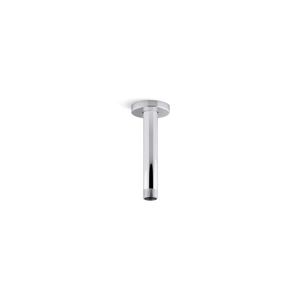 KOHLER Statement 6 in. Ceiling-Mount Single-Function Rainhead Arm And Flange in Vibrant Polished Nickel (1)