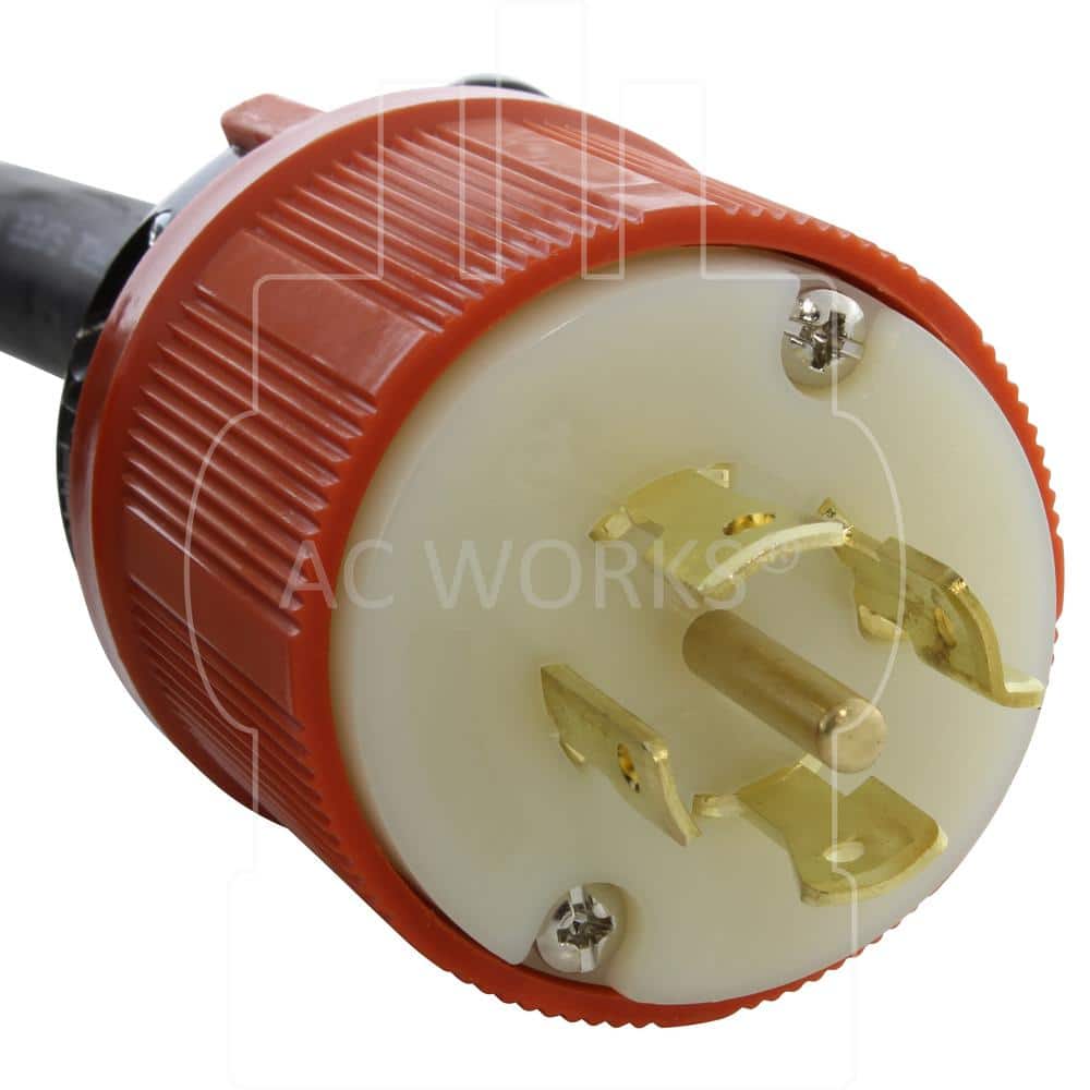 AC WORKS 10 ft. SOOW 12/5 NEMA L21-20 20 Amp 3-Phase 120-Volt/208-Volt Industrial Rubber Extension Cord (3)